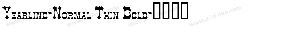 Yearlind-Normal Thin Bold字体转换